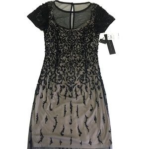 Aidan Mattox Handmade Designer Beaded Yoke Dress